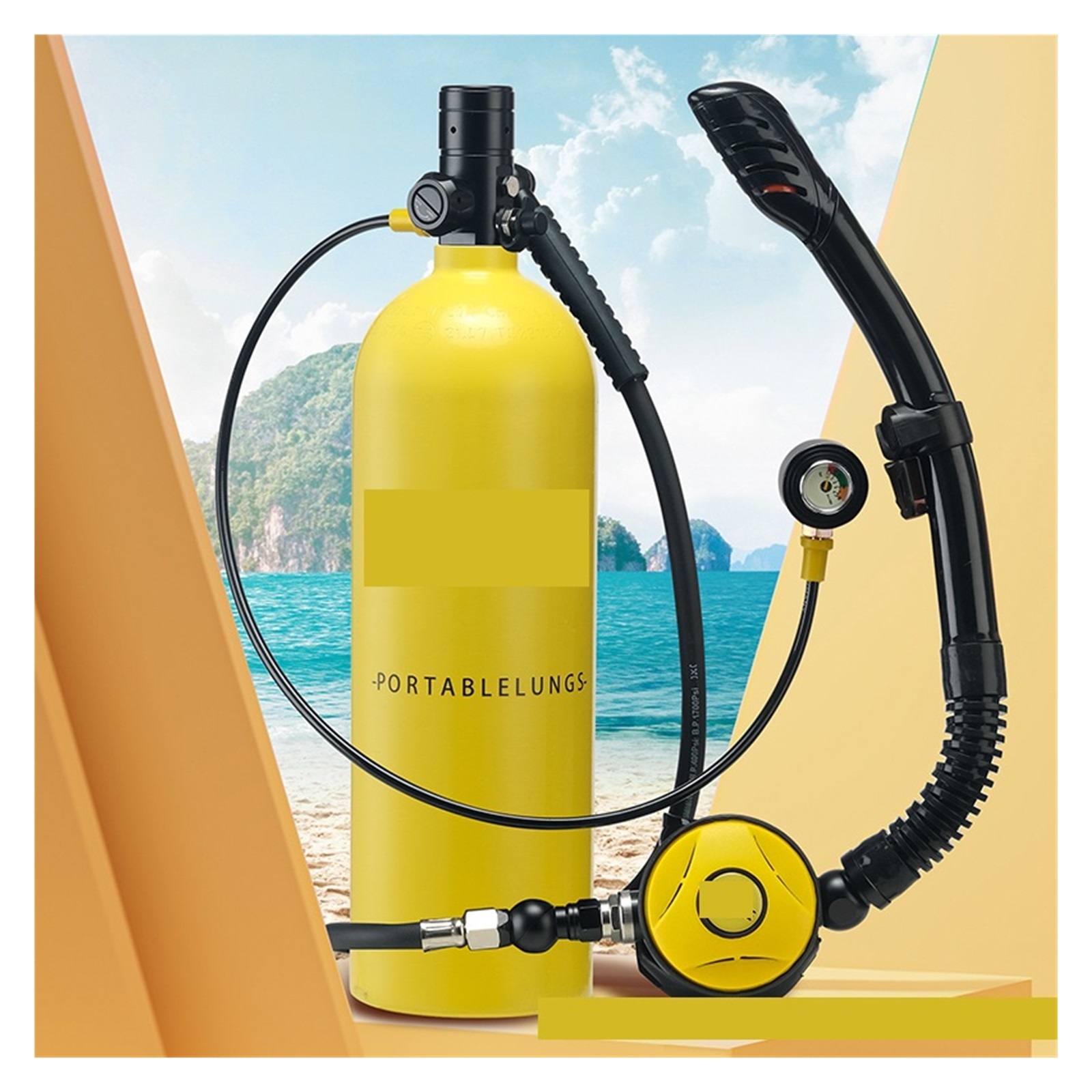 2L Diving Snorkeling Equipment Breathing Tube -------- Diving Tank Dive ...