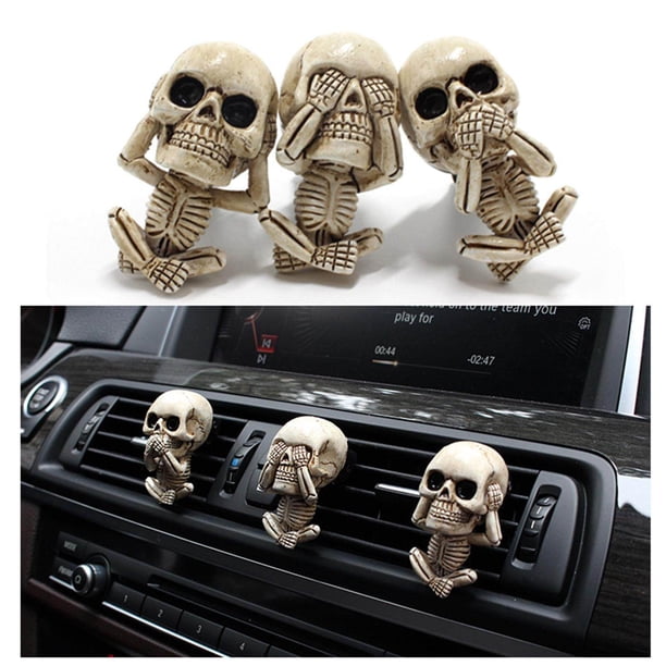 Car Air Vent Mount Resin Decor Skull Skull Statue Ornaments