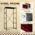 thumbnail image 4 of 4 Drawer Vertical Storage Dresser Seamless ornamental floral with Wood Top Fabric Pull Drawers, 4 of 8