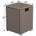 thumbnail image 6 of COSIEST Outdoor Patio Hideaway Wicker Grey Tank Table for Gas Fire Pits, 6 of 6