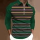 thumbnail image 2 of Tops para hombre Camisas Blusas Elegante Casual Camisas de manga larga Camisa con cuello Impreso Cremallera Cuello vuelto Odeerbi ODB-5, 2 of 5