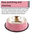 thumbnail image 3 of Stainless Steel Pet Bowl Portable Pets Replacing Animal Metal Snack Replacement Round Stackable Shockproof Odorless Coated Household Pets Feeding Dish, 3 of 9