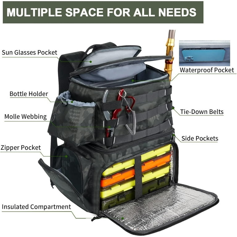 backpack tackle box cooler Matein Fishing Tackle Box Backpack with Cooler