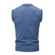 thumbnail image 2 of Chaqueta de Punto con Cuello en V de los Hombres, Blusa Casual de Patrón de Tartán de Coincidencia de Color con Estiramiento Ligero para el Uso Diario Y los Deportes, Moda de Otoño, 2 of 3