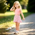 thumbnail image 2 of Wxirdiow Newborn Girl Clothes Toddler Baby Girls Summer Outfit Sleeveless Ribbed Tank Tops + Floral Skirt Shorts Set Kids Cute Clothes Pink Size,18-24 Months, 2 of 8