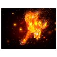 thumbnail image 1 of Design Art Running Fire Horse Canvas Print, 1 of 3