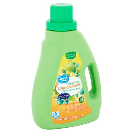 Great Value Ultimate Fresh Original Clean Laundry Detergent, 32 loads, 50 fl