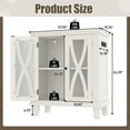 thumbnail image 2 of 20 Gallon Fish Tank Stand with Power Outlets(4 AC 2 USB), Farmhouse Decorative Aquarium Stand Furniture with Adjustable Shelves, 10-20 Gallon Reptile Turtle Tank Stand with Cabinet Storage, Beige, 2 of 16