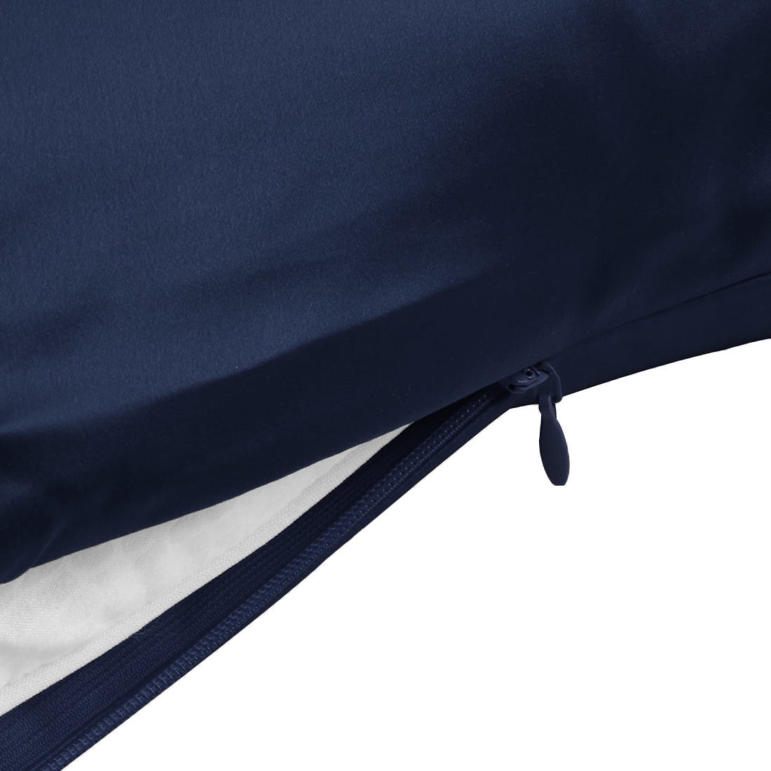 3 Pack 19 Momme Smooth Mulberry Silk Pillow Case Cover, Standard, Navy Blue