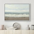 thumbnail image 2 of PixonSign Framed Canvas Print Wall Art Ocean Wave Coastal Landscape Nature Wilderness Illustrations Fine Art Decorative Farmhouse/Country Relax/Calm/Cozy Multicolor Zen for Bedroom - 16"x24" White, 2 of 5