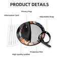 thumbnail image 4 of Horse Set of 2pcs PU Leather Round Suitcase Tags with Privacy Cover and Name ID Tag - Ideal for Travel Luggage, Handbags, Backpacks, School Bags, 4 of 6