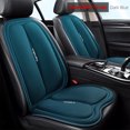 thumbnail image 3 of Fundas universales para asientos de coche, delanteras y traseras, color azul, transpirables, impermeables, juego completo de alfombrillas de seda de hielo para coche, protector verde, 3 of 5