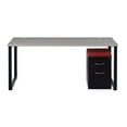 thumbnail image 3 of Hirsh 30"x60" Open Metal Desk for Commercial or Home Office -  Black / Gray Elm, 3 of 4