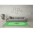 thumbnail image 3 of Ahgly Company Indoor Round Persian Emerald Green Traditional Area Rugs, 4' Round, 3 of 4