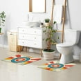 thumbnail image 6 of Yayeee Bath Rug for Bathroom Floor Non Slip Contour Fluffy Soft Absorbent Mat, 20"x24", Colorful Circles, 6 of 7