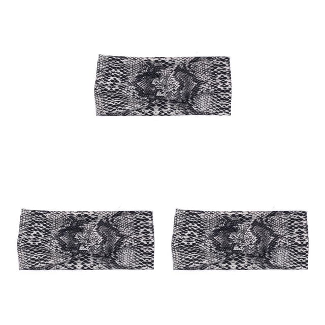 Sonducket Diadema de ganchillo Floral estampado de leopardo deportes Tie-dye alta elasticidad accesorios para peinados para gimnasio deportivo Type1 NO1