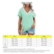 thumbnail image 4 of Blusa con cuello en V Manga corta Costuras de guipur Blusa ajustada suelta Camisa superior para mujer Verano Verde claro M, 4 of 5