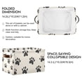 thumbnail image 2 of Yayeee 2 Pack Canvas Storage Basket with Handles for Shelves Fabric Bins Closet Organizer, Cute Cat Paw, 2 of 8