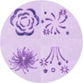 thumbnail image 1 of Ahgly Company Indoor Round Patterned Heliotrope Purple Area Rugs, 5' Round, 1 of 6