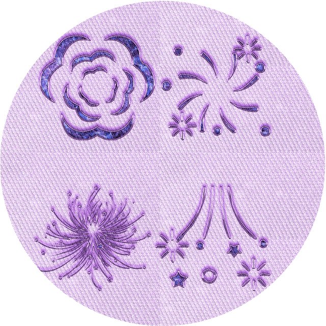 Ahgly Tapis Rond Lavable en Machine Intérieur Transitionnel Heliotrope Violet, 7 Pieds Rond