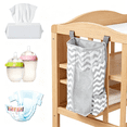 thumbnail image 3 of XIBUFE 2026 New Hanging Baby Diaper Caddy Organizer,Diaper Stacker,Baby Crib Hanging Classified Storage Bag Organizer for Changing Table,Crib,Playard Or Wall&Nursery Organization, 3 of 7
