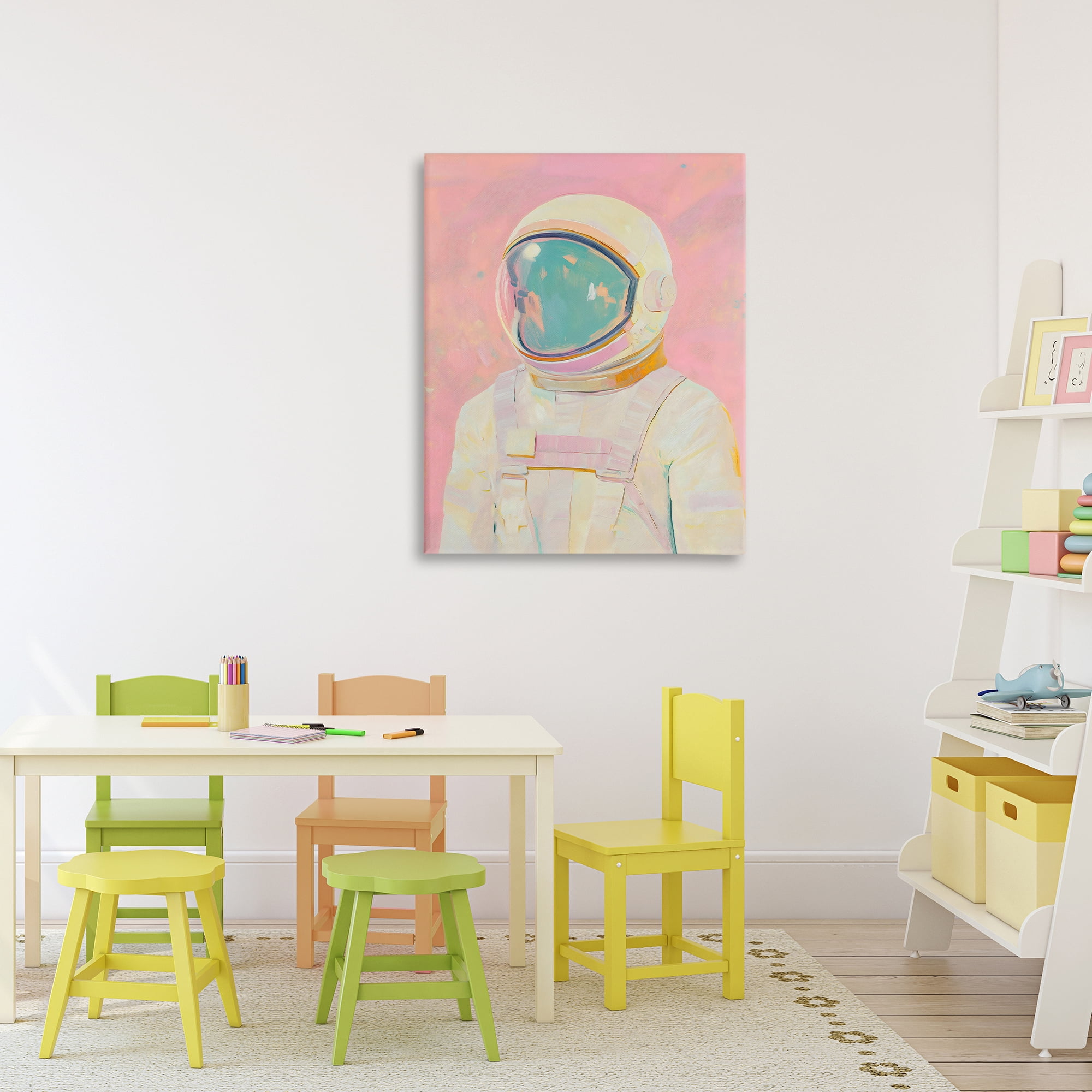 Stupell Industries Astronaut Portrait in Pink Dream Canvas Wall Art, design by The Prints Vibe