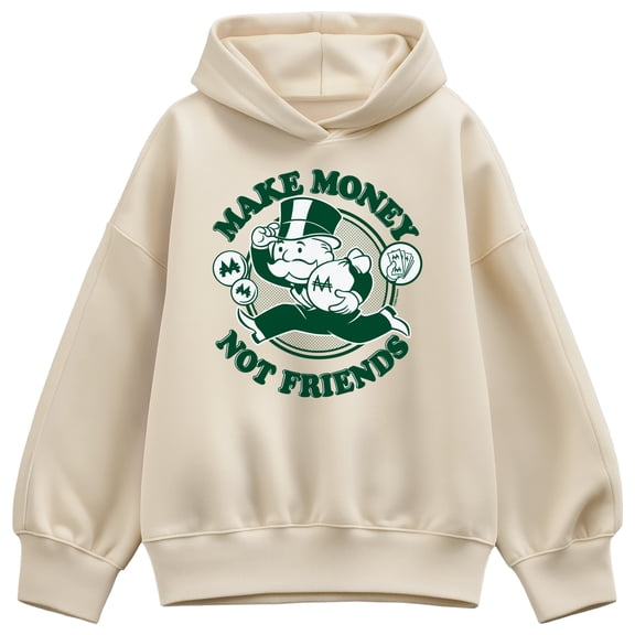 Monopoly - Make Money Not Friends Women's Oversized Fleece Hoodie Sweatshirt