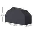 thumbnail image 3 of Outsunny Motorcycle Shelter, Waterproof Motorbike Cover w/ 2 Mesh Windows, 3 of 10