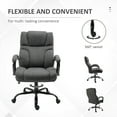 thumbnail image 6 of Vinsetto 500lbs Big and Tall Office Chair with Wide Seat, Executive Computer Desk Chair with Adjustable Height, Swivel Wheels and Linen Finish, Dark Grey, 6 of 9