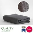 thumbnail image 4 of Top Cotton Twin Waffle Throw Blanket for Couch (68" x 92"), 100% Cotton Throw Blankets for Bed, Waffle Blanket for Bed (Charcoal Grey), 4 of 8