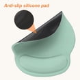 thumbnail image 4 of Almohadilla de Gel para Mouse con Reposamuñecas, Almohadilla Ergonómica para Mouse con Soporte para Vaso, Espuma de Memoria Cómoda, Base Antideslizante Suave para Computadora Laptop Oficina, Verde, 4 of 6