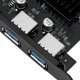 thumbnail image 4 of White Tarjeta adaptadora Pci-e X4 X8 X16 de 2 puertos, tarjeta de extensión, tarjeta adaptadora Pcie Usb 3,1, 4 of 5