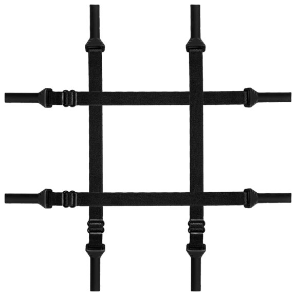 FONDOTIN 4Pcs Black Eyeglass Holders Adjustable Elastic Strap for Secure Neck Hanging