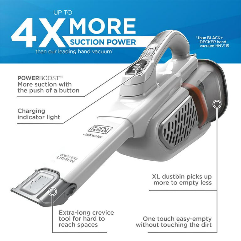 12V MAX* dustbuster® Cordless Hand Vacuum AdvancedClean™ with Charger,  Filter and Brush Crevice Tool | BLACK+DECKER