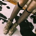thumbnail image 4 of Charm Women Lace Fishnet Mesh Black Ankle Socks Anklet Short Socks, 4 of 5