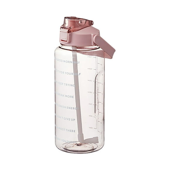 Amdohai 2L Water Bottle with Marker & Straw Large Capacity Water Bottle