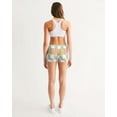 thumbnail image 4 of Glow up Gear color swirls Mid-Rise Yoga Shorts, 4 of 5