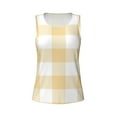thumbnail image 4 of PAYOHTO Summer Tank Tops for Women Tartan Plaid Yellow Workout Sleeveless Shirts, 4 of 8