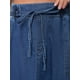 thumbnail image 5 of Falda de mezclilla midi A-line para mujer INSPIRE CHIC con cintura elástica y bolsillos M azul, 5 of 6