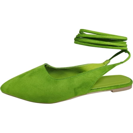 

Women s Ankle Strap Flats Point Toe Pump Shoes Low Block Heel Summer Sandals