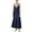 Navy, variant on Women's Sexy Chemise Nightgown Satin Slip Lingerie Adjustable Night Dress Low Back Valentines Day Comfy Sleepwear Pink Medium