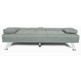 thumbnail image 4 of Modern Sofa Convertible Sleeper Couch Bed For Living Room Apartment Small Space Furniture Sets With 2 Cup Holders Metal Legs My Lux Decor Round, 4 of 6
