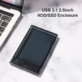 thumbnail image 2 of Caja SSD de 2,5 pulgadas SATA a USB3.1 Caja de disco duro SSD HDD de 8 TB (negro transparente) WDOplteas  Para estrenar, 2 of 9