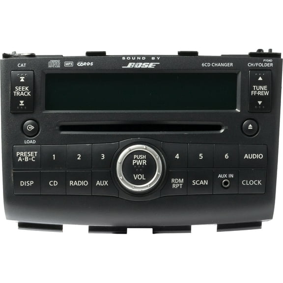 Restored 2008-09 Nissan Rogue AM FM Radio 6 Disc CD MP3 Player Aux Input 28185JM200 PY04D (Refurbished)