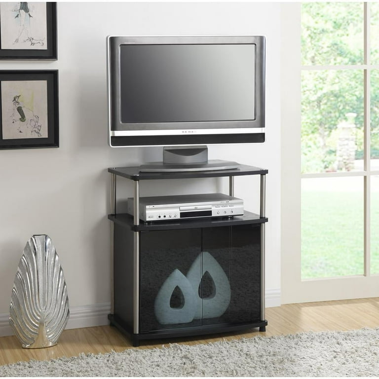 Designs2Go Small TV Stand for TVs up to 25 Black - Breighton Home
