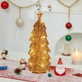 thumbnail image 6 of Uxgjfwu Metal Christmas Tree 11.8 Inch Flameless LED Lighted Tabletop Decor with Stand, Battery Operated Silver Holiday Tree for Tabletop Holiday Party Decor, 6 of 8