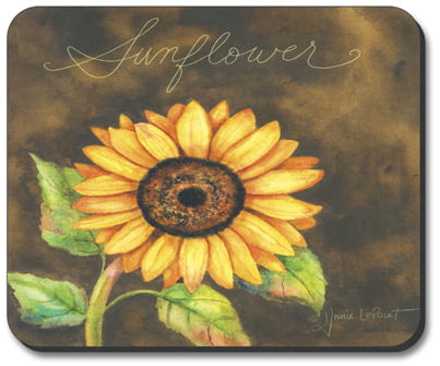 Pad & Coaster Groovy Cool Sunflower Wearing Sunglasses Mouse Mat