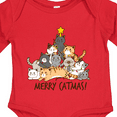thumbnail image 4 of Inktastic Merry Catmas with Cat Tree and Yellow Star Boys or Girls Long Sleeve Baby Bodysuit, 4 of 5
