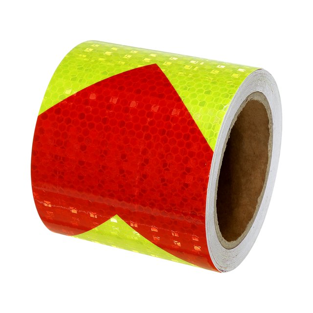 Unique Bargains Reflective Tape, 4'x33FT Waterproof High Visibility Warning Tape, Yellow-red