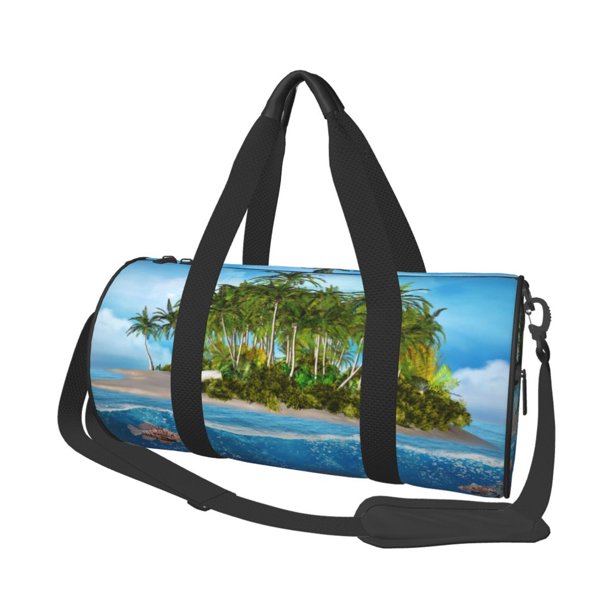Easygdp Island And Coral Reef Bolsa de Viaje, Bolsa de Mano, Bolsa de Gimnasio, Bolsa de Equipaje para Viaje